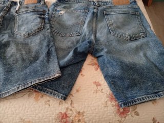 Bermudas vaqueras hombre rotas