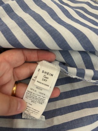 Falda de rayas Talla 14, nueva