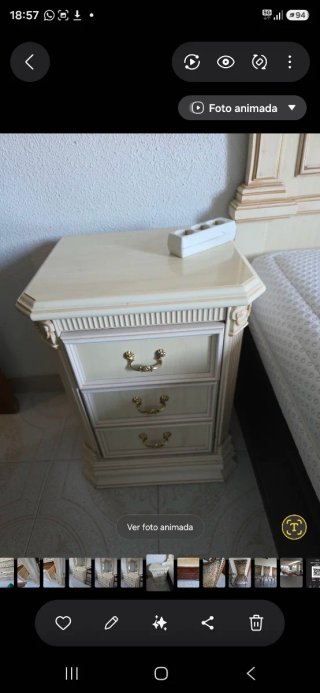 Juego habitación: Cabecero, mesita y cómoda