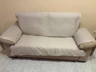 Sofá Cama Italiano Tela y Metal