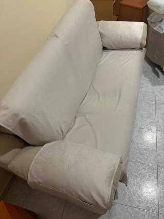 Sofá Cama Italiano Tela y Metal
