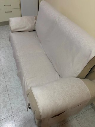 Sofá Cama Italiano Tela y Metal