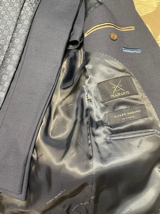 Traje de caballero azul