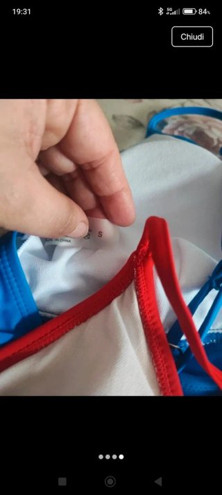 Costume da bagno donna blu e rosso