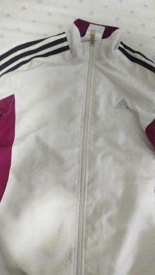 Chaqueta Adidas Blanca y Morada Talla Xs