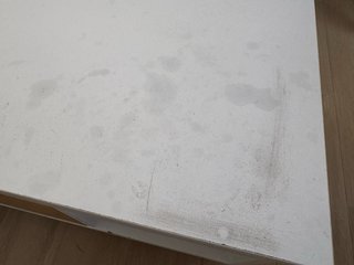 Mesa centro comedor blanca y madera