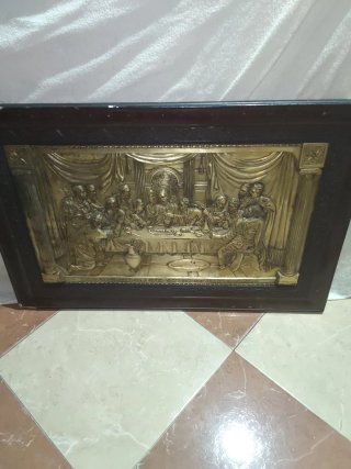 Cuadro La Última Cena Bronce