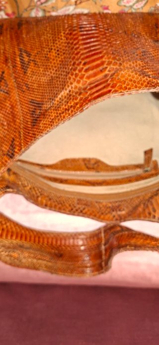 Bolso de piel de serpiente auténtica