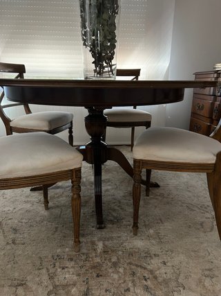 Mesa comedor y sillas madera