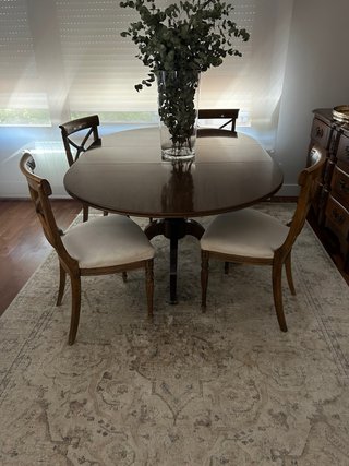 Mesa comedor y sillas madera