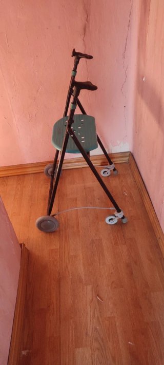 Andador con asiento y ruedas