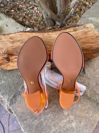 Sandalias Zara tacón transparente T.39
