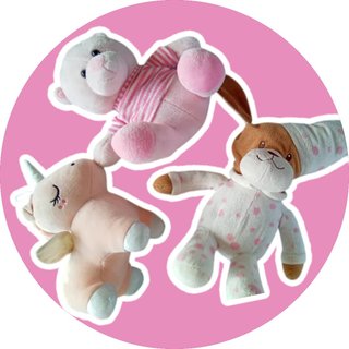 Peluche Orsetto, Unicorno e Coniglietto