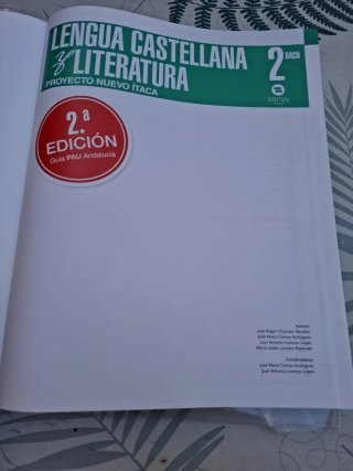 Libro Lengua Castellana y Literatura 2 Bachillerat