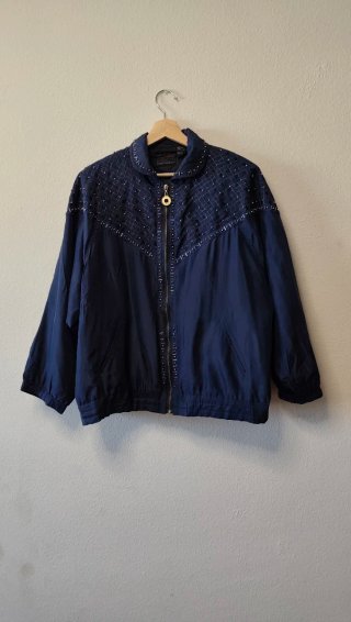 Chaqueta Vintage Azul / Detalles Dorado.