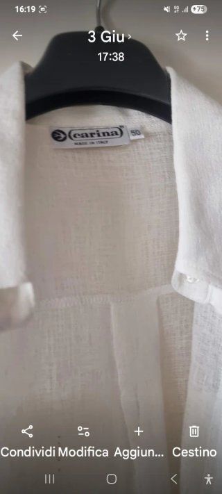 Camicia bianca donna Carina taglia M