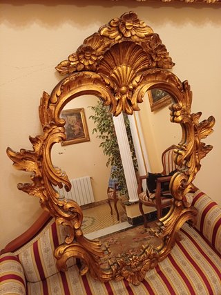 Espejo Antiguo Dorado