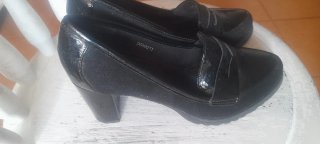 Zapatos tacón alto negros ANGELA 6cm