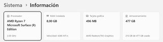 Surface Laptop 4, Ryzen 7, 8 GB RAM, 512 GB NVMe