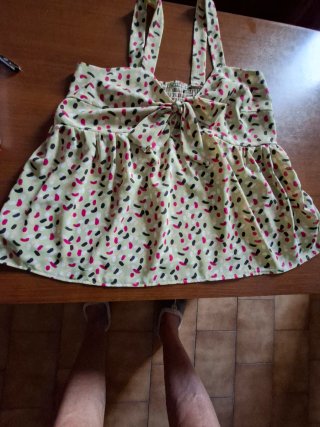 Top tirantes estampado