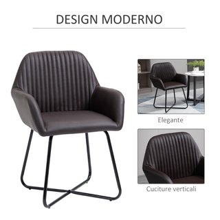 Set 2 Sedie Moderne per Sala da Pranzo, Cucina o S