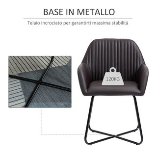 Set 2 Sedie Moderne per Sala da Pranzo, Cucina o S