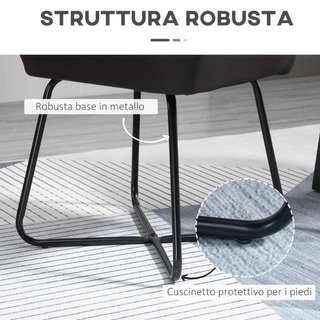 Set 2 Sedie Moderne per Sala da Pranzo, Cucina o S