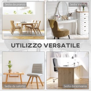 Set 2 Sedie Moderne per Sala da Pranzo, Cucina o S