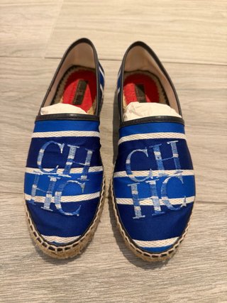 Alpargatas Carolina Herrera CH Rayas Azules