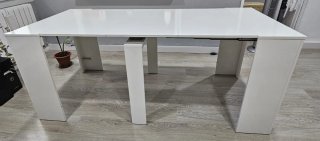 Mesa comedor extensible blanca