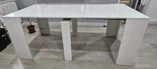 Mesa comedor extensible blanca