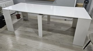 Mesa comedor extensible blanca