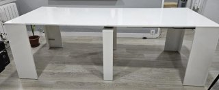 Mesa comedor extensible blanca