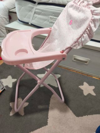 Trona de juguete rosa