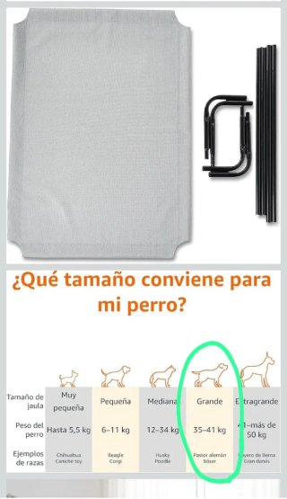 Letto estivo per cani grandi 41 kg