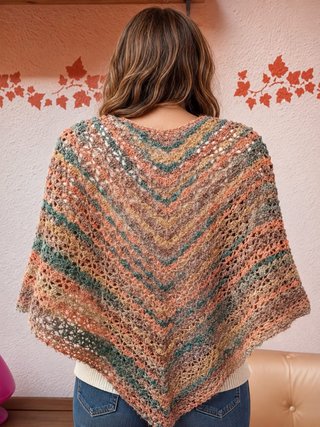 Toca crochet hecha a mano multicolor