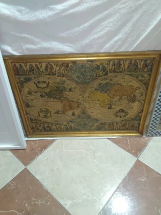 Cuadro mapa antiguo