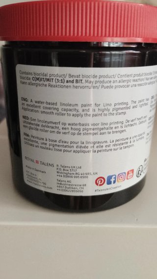 Tinta al agua Linigrabado Talens 250ml Negro 7000