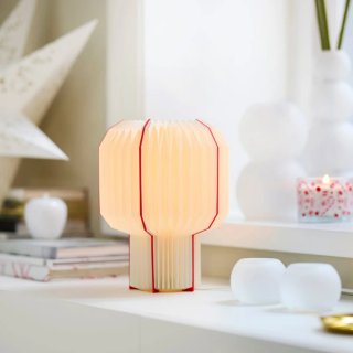 Lámpara Stråla Ikea Papel Roja Blanca