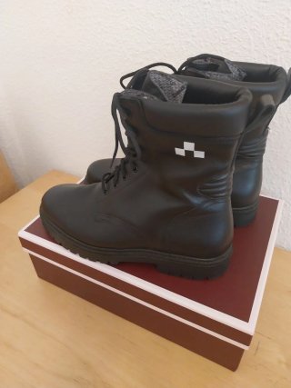 Stivali Neri in Pelle per Polizia