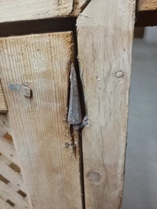 Puerta madera antigua alacena/despensa 115x68cm