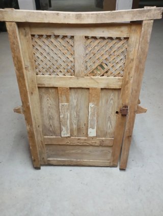 Puerta madera antigua alacena/despensa 115x68cm