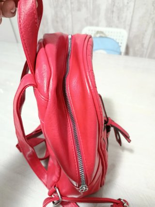 Mochila roja acolchada