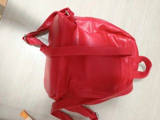 Mochila roja acolchada