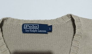 Chaleco Punto Ralph Lauren Beige – Talla / Size L