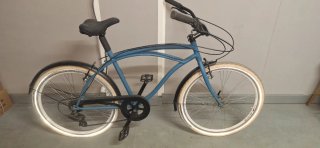 Bicicleta Cruiser de paseo azul playera