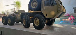 Camión RC HG P802 1/12 8x8 Militar Desierto