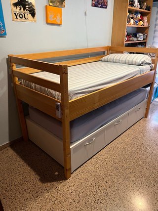 Cama nido 2 plazas con 3 cajones