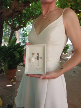 Cuadro de piedras boda personalizado