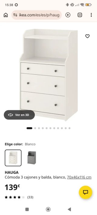 Cómoda Ikea Blanca